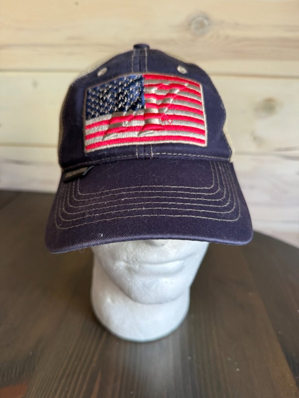 Winchester American Flag Baseball Cap- Navy/Khaki